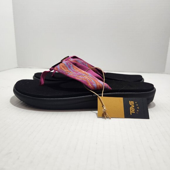 Teva Voya Flip-Flops Waves Rose Violet - Picture 4 of 9